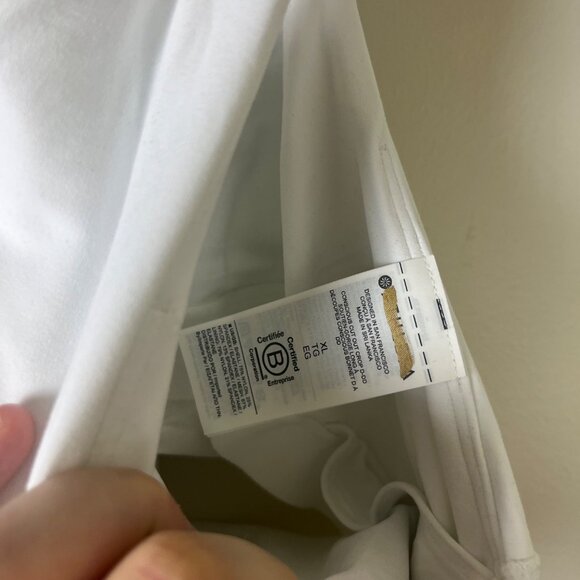 Athleta Athletic Conscious Cut Out Crop Tank Top Bra White Women’s Size XL - Picture 6 of 7